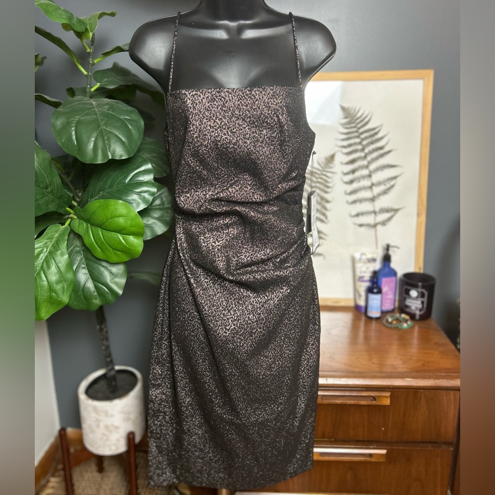 Vince Camuto Metallic Animal Print Dress